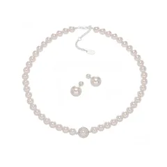 【新品】 [Alivern] パール ネックレス シルバー925 日本製 葬式 冠婚葬祭用 8mm しんじゅの レディース 葬式 結婚式 葬儀 喪服 パールネックレス 真珠 珠 (ホワイト) 0