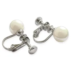 【新品】 [CocoFill] 本貝 8mm レディース パールセット シルバー925 冠婚葬祭 ジュエリー アクセサリー 保管ケース付き (イヤリング) 1