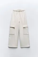 ZARA(ザラ) 裏起毛 カーゴ トラック パンツ L