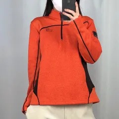 MILLET(ミレー) オレンジ ハーフジップ フリース 長袖Tシャツ 100 250119