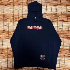 ナイキ ネイビー バルセロナ WHO フードTシャツ m