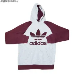 adidas(アディダス) ストリート ビッグロゴ 炎 フード付きTシャツ