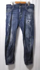 ディースクエアード2/メンズロゴワッペンタイディバイカーデニム（ウエスト32）正規品