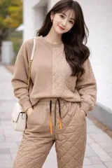 特Aランク 66 77 (新品) ライトピンクベージュ セットアップ L