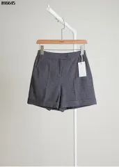 レディースゴルフウェア ウール ブレンド サイド バンド ターンアップ ショーツ