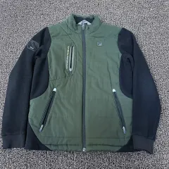 フィラ キッズ フリース ジップアップ フリース ジャケット グリーンブラック 130サイズ