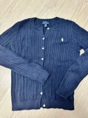 ポロ ラルフローレン キッズ ガールズ ケーブル ニット カーディガン XL ネイビー