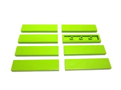 レゴ★未使用！黄緑色の１×４タイル８点セット