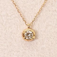 18k金au750イエローゴールドダイヤネックレス0.3ct一粒最高品質国内最 