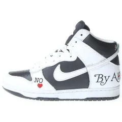 SUPREME (シュプリーム) 22SS ×NIKE DUNK HIGH BY ANY MEANS シュプリーム ダンク バイ エニー ミーンズ ハイカットスニーカー ホワイト/ブラック US9.5/27.5cm DN3741-002