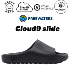 フリーウォータース サンダル FREEWATERS Cloud9 Slide UO-003 メンズ レディース シャワーサンダル スライドサンダル 厚底 リカバリーサンダル 軽量 EVA ユニセックス ブラック セールのサムネイル