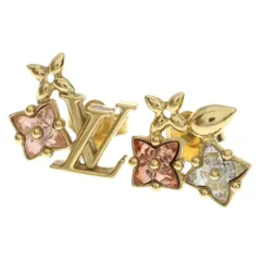 LOUIS VUITTON (ルイヴィトン) ブックル ドレイユ ピュス ルルグラム LVロゴ ラインストーンピアス M00786 ゴールドのサムネイル