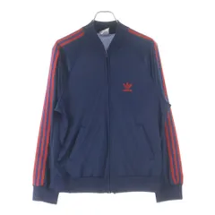 adidas (アディダス) 80S VINTAGE ATP ヴィンテージ トレフォイルロゴ ジップアップ トラックジャケット ネイビー/レッド