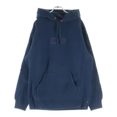 SUPREME (シュプリーム) 14AW Tonal Box Logo Pullover ボックスロゴ プルオーバースウェットパーカー フーディー ネイビー