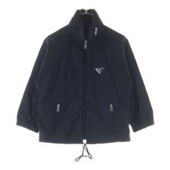 PRADA (プラダ) Re-Nylon トライアングルロゴプレート付フーデッドレインジャケット ナイロンブルゾン ブラック 292022 SWMO