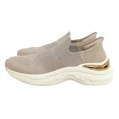 スケッチャーズ SKECHERS 177587 スリップインズ スリッポン スニーカー 美品 24cm グレージュ系