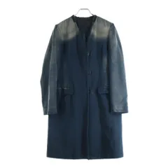 Maison Martin Margiela (メゾンマルタンマルジェラ) 04SS Archive 本人期 白タグ カットオフ ヴィンテージ 加工 ノーカラーコート ブラックのサムネイル