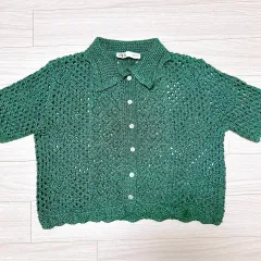 新品 ZARA ザラ ニット カーディガン 編み地カーディガン