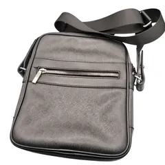 dunhill ダンヒル ウィンザー PVC レザー ショルダーバッグ ブラック 黒色 総柄 本革