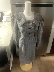 チェック ビック襟 冬用ドレス