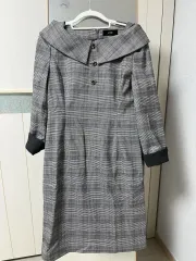 ライン チェック柄ワンピース 66