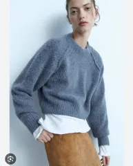 (新製品) ザラ 居心地の良い ニット クロップド セーター