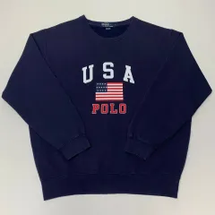 POLO RALPH LAUREN(ポロラルフローレン) USA 星条旗 オーバーサイズ パーカー スウェットシャツ （ L ）