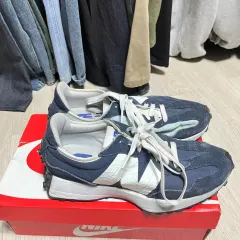 New Balance(ニューバランス) 327 軽量 ブルー スニーカーズ ランニングシューズ 270