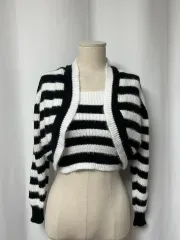 ニット ノースリーブ カーディガン セット
