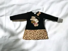 (日本)キッズ ミニーマウス 起毛 レオパード ONE PIECE 95