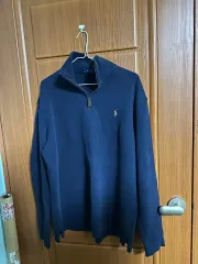 ポロ ハーフジップアップ ニット