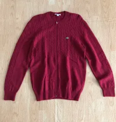 ラコステ ジップアップ セーター