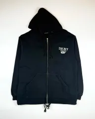 1990S ヴィンテージ DKNY スウェットシャツジップアップ