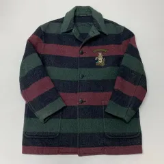 ブリティッシュ・インターナショナル ヴィンテージ ストライプ ウールコート （ 42 ）