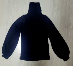 黒バルーンタートルネックシャツ 送料無料 8,900