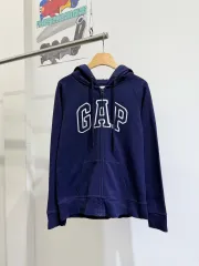 GAP ネイビー ジップアップパーカー フード付き
