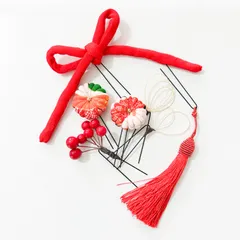 〔595〕七五三髪飾り　赤　ヘッドドレス　アンティーク