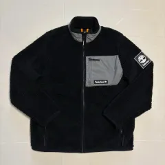 正規品 Timberland(ティンバーランド) レトロ フリース ジャケット ボアフリース 黒 ジップアップ