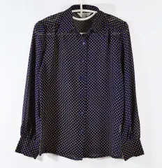 ヴィンテージ ネイビー シャツ ブラウス