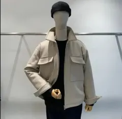 新品 メンズアウターウェア M L ウールジャケットカラージャケットアウタージャケットブロンテ