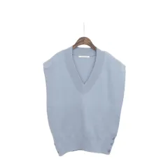 特価) サイドオープン ボタン オーバーサイズフィット Vネック ニット ベスト