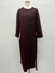 ZARA ザラ ツイード バイカラー ストライプ ロング ONE PIECE