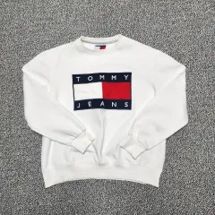 M トミーヒルフィガー 刺繍 ビックロゴ 起毛 スウェット (718)