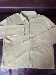 Zara リブ ニット セーター ジップアップ