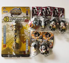 ワンピース ONEPIECE ストラップ まとめ売り ルフィ / マーシャル・Ｄ・ティーチ / ジンベエ / ゲッコー・モリア /  シキ