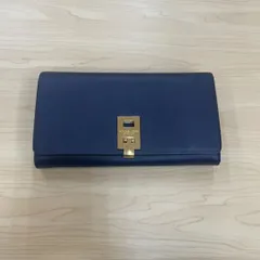 ◎【✨財布✨】マイケルコース　長財布 　MICHAEL KORS　高級　ブランド　ロゴ　レディース　女性　カード　小銭　ケース付き　革　レザー　上質　ファスナー　カラー　紺色　金色　ネイビー　ブルー　カジュアル　普段使い　おしゃれ　かわいい　エレガント