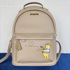美品 Samantha Thavasa サマンサ タバサ Disney ディズニー くまのプーさん リュック ベージュ フェイクレザー