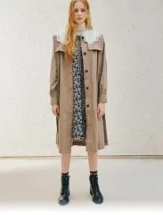 新品 S M ビック襟 トレンチコート Thursday Island t206mct232w