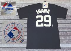 新品 井川慶のTシャツ 濃紺 L ヤンキース MLB 阪神タイガース NPB 