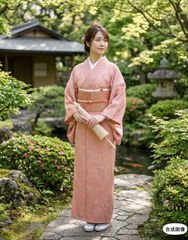 初夏から初秋 正絹単衣 色無地 いしき宛付 裄63身丈156 お茶席 結婚式 